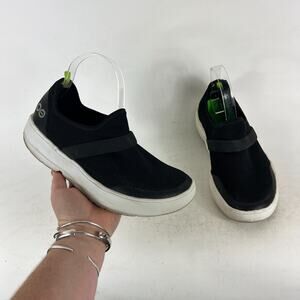 OOFOS OOmg Trainers Shoes Women's 9 Black Mesh Athletic Sneakers Q2-4302018-1